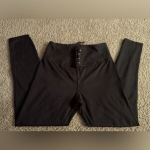 Victoria’s Secret black lace up high waist legging